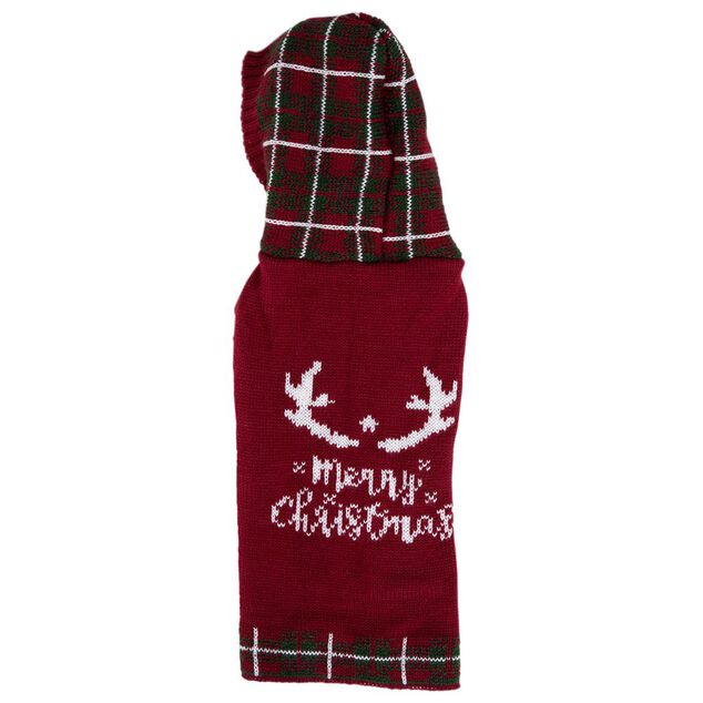 Pull de No&euml;l &agrave; capuche pour chien