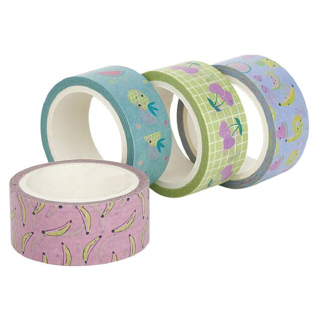Washi tape fruit ruban adh&eacute;sif x4