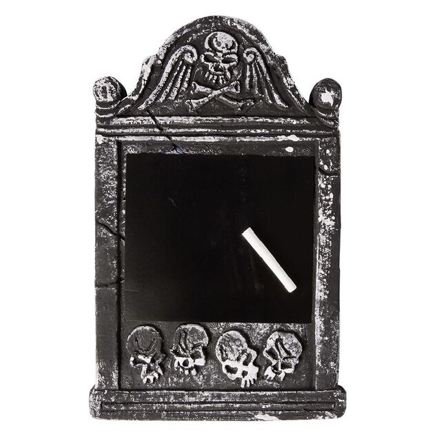 Pierre tombale personnalisable tableau noir avec craie 32xH40cm