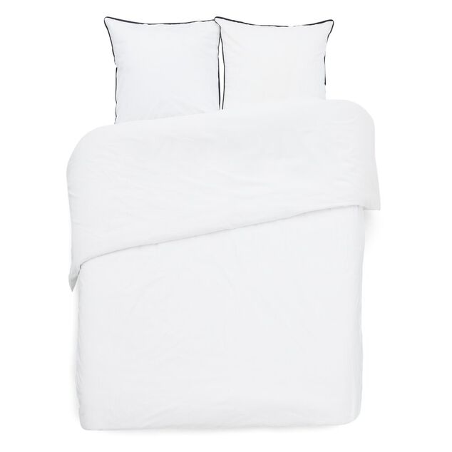 Parure de lit 2 personnes 260x240cm blanc uni