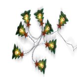 Guirlande lumineuse int&eacute;rieur 8LED sapins de No&euml;l &agrave; piles 1,4m