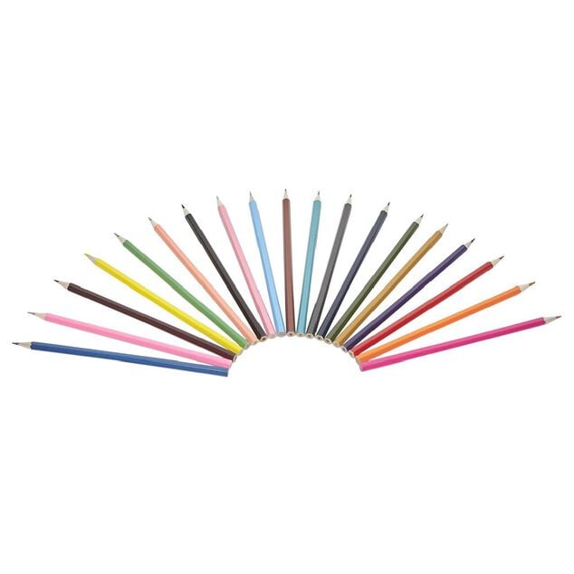Lot de 80 crayons de couleur dans baril en plastique