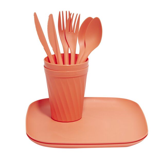 Set pique-nique pour 2 personnes en plastique 10 pi&egrave;ces (3 mod&egrave;les)