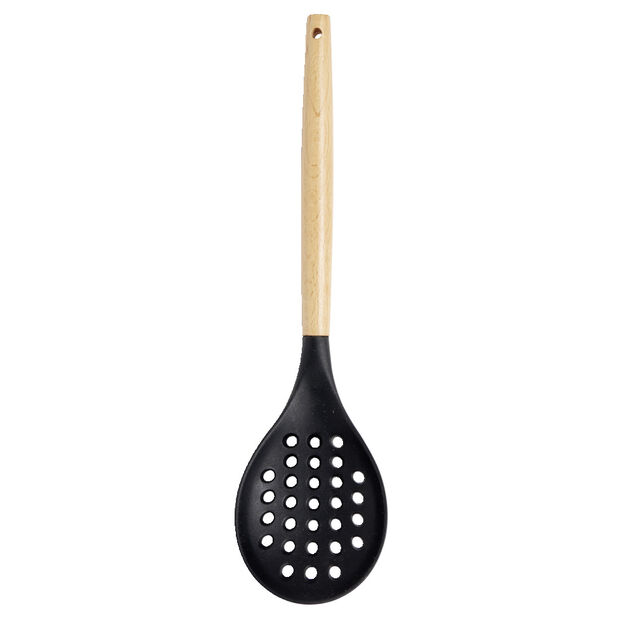 &Eacute;cumoire en plastique noir et gris L.33cm