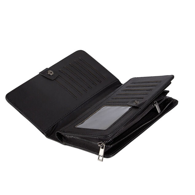 Porte feuille rectangulaire femme pu simili noir