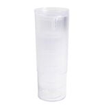Carafe 1,1L + 4 verres 300mL polystyrène et silicone transparent