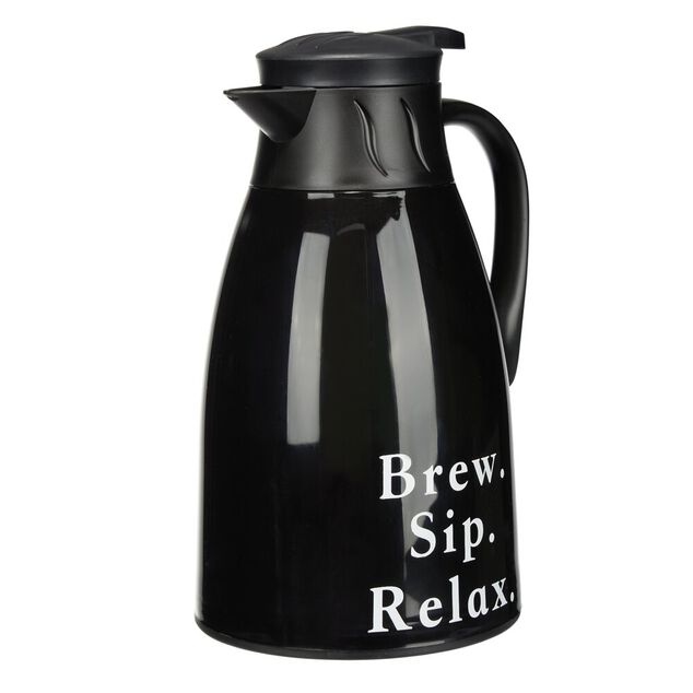 Pichet isotherme plastique et verre 1L (2 mod&egrave;les noir ou blanc)