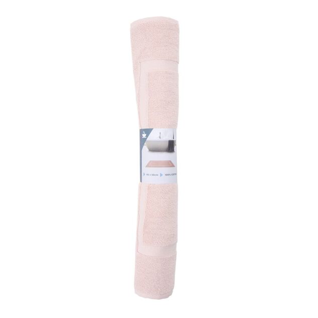 Tapis de bain coton rose 50x80cm