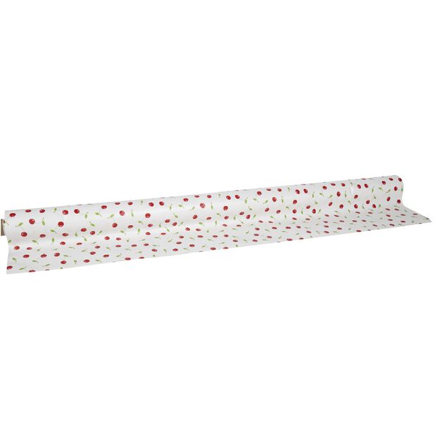 Toile cir&eacute;e au m&egrave;tre imprim&eacute; cerises