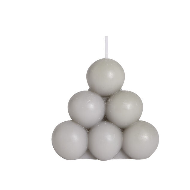 Bougie ronde &agrave; bulles &Oslash;7,8xH6,8cm