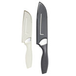 Couteau de cuisine x2 acier avec protection 3,5x33cm