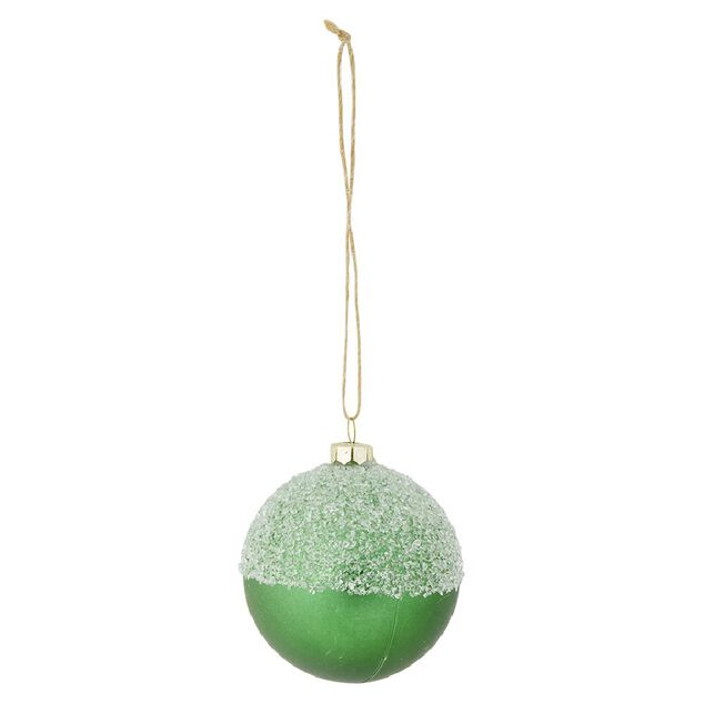 Boule de No&euml;l &Oslash;6cm effet givr&eacute; (3 mod&egrave;les)