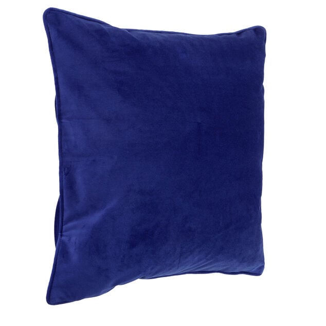 Housse de coussin en velours bleu nuit