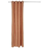 Rideau &agrave; oeillets gaze de coton terracotta uni 135xL240cm