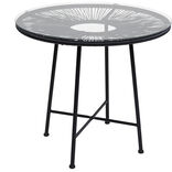 Table de jardin URBAN 2/4 personnes noir &Oslash;85xH76cm