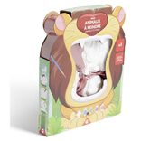 Lot de 3 figurines &agrave; peindre th&egrave;me savane - Peinture et pinceau inclus