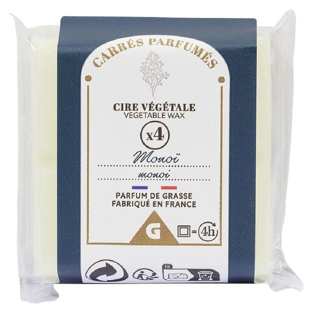 Cire parfumée bleu senteur monoï 40g x4
