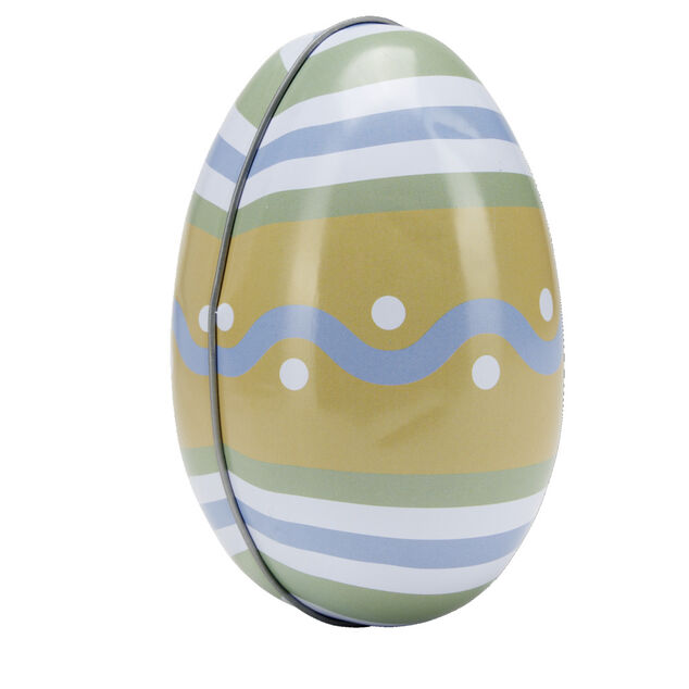 Boîte en fer forme oeuf 13x9xH7cm (3 modèles)