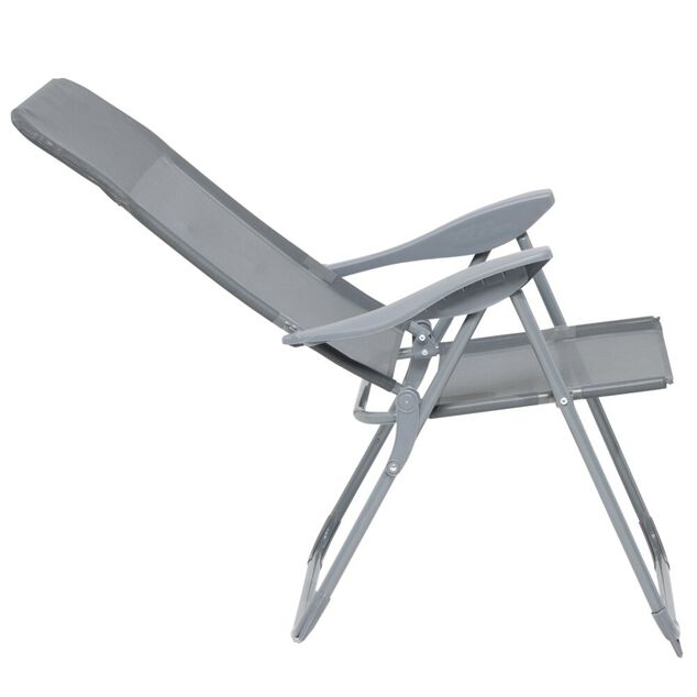 Fauteuil de camping 5 positions gris