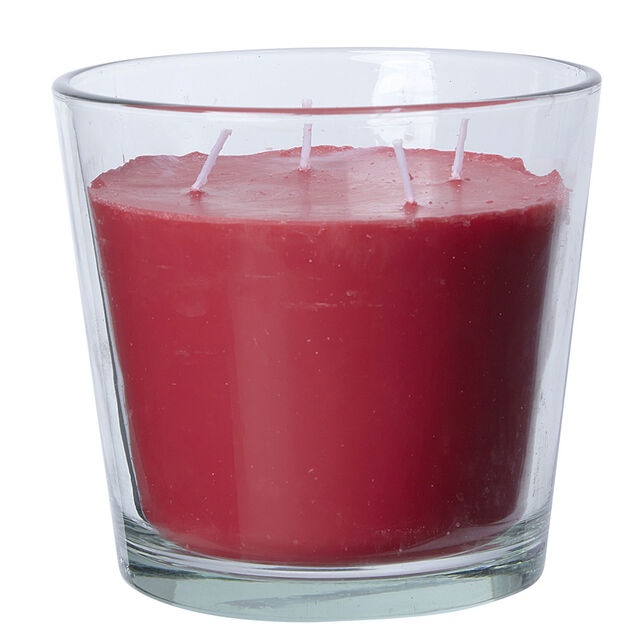 Bougie dans verre parfum fruits rouges