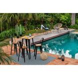 Table haute Fabrik m&eacute;tal et bois certifi&eacute; FSC&reg;