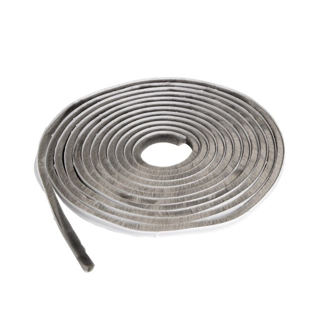 Joint brosse adh&eacute;sif d'isolation pour porte et fen&ecirc;tre 9mmx6m blanc