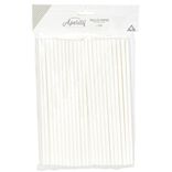Paille en papier blanche x100
