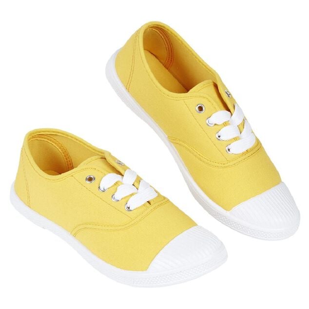 Chaussures en toile de coton jaune t 38