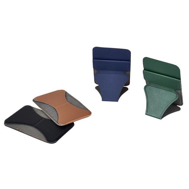 Support t&eacute;l&eacute;phone cuir avec porte carte