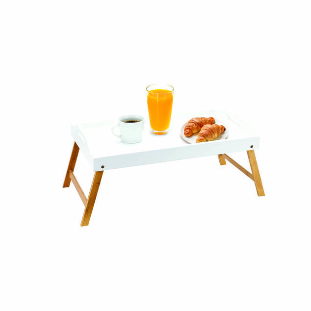 Plateau de lit blanc naturel