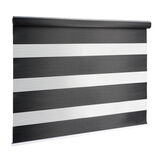 Store enrouleur avec ou sans per&ccedil;age jour nuit noir 45x160cm