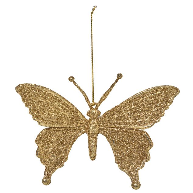 Suspension de No&euml;l forme Papillon paillett&eacute;