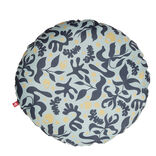 Coussin d'ext&eacute;rieur rond motif nature symbiotique &Oslash;40xH12 cm