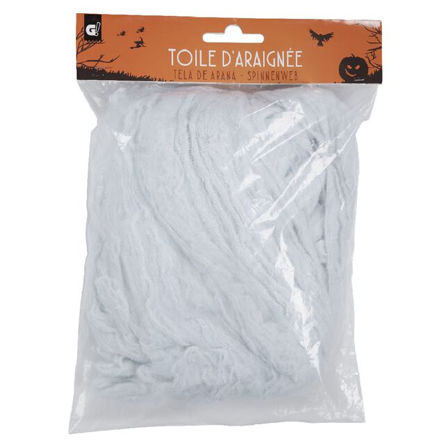 Toile d'araign&eacute;e d&eacute;coration Halloween &agrave; suspendre (2 mod&egrave;les)