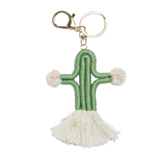 Porte clé tissé cactus ou arc-en-ciel