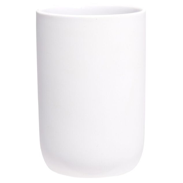 Gobelet c&eacute;ramique blanc &Oslash;6,8xH10cm