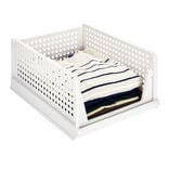 Rangement dressing superposable coulissant blanc grand modèle