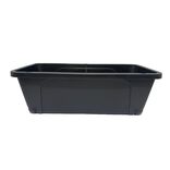 Jardini&egrave;re &agrave; poser basse plastique gris anthracite 76x38xH25cm