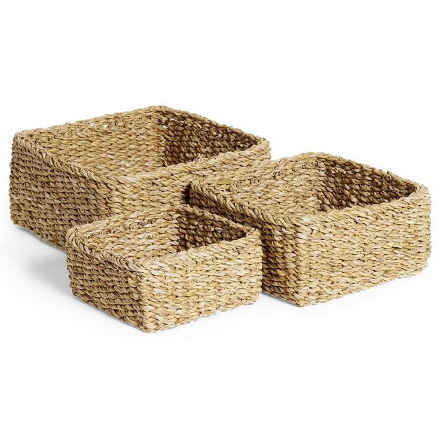 Pani&egrave;re osier carr&eacute;e grand mod&egrave;le 26x26xH12cm
