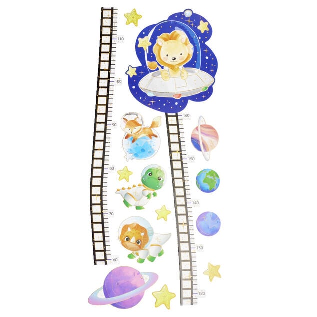 Toise murale d&eacute;corative papier adh&eacute;sif enfant L160cm (3 mod&egrave;les)