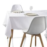 Nappe rectangulaire tissu jacquard motif relief blanc 135x250cm