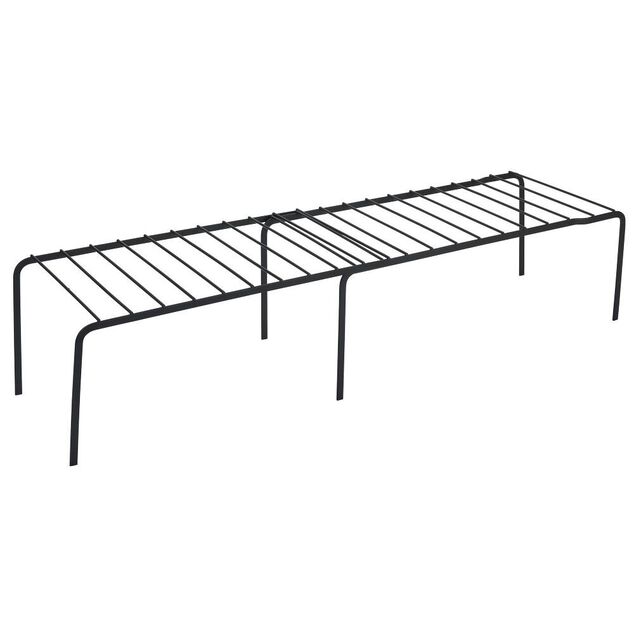 &Eacute;tag&egrave;re extensible en m&eacute;tal noir 43&agrave;69x20xH14,5cm