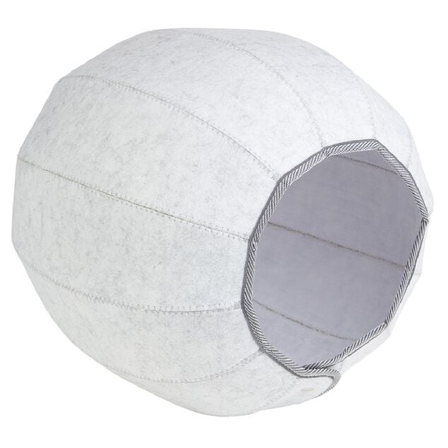 Maison pour chat feutrine blanc L41xl41xH12 cm