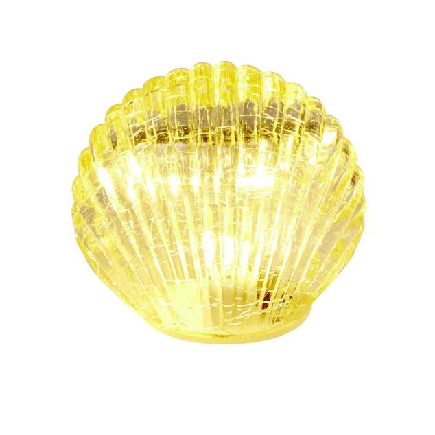D&eacute;coration &agrave; poser coquillage LED en verre 7x4,5xH6,5cm (3 mod&egrave;les)