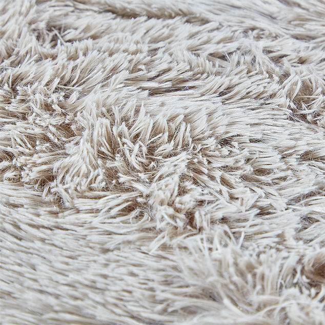 Tapis rectangulaire fourrure Shaggy taupe