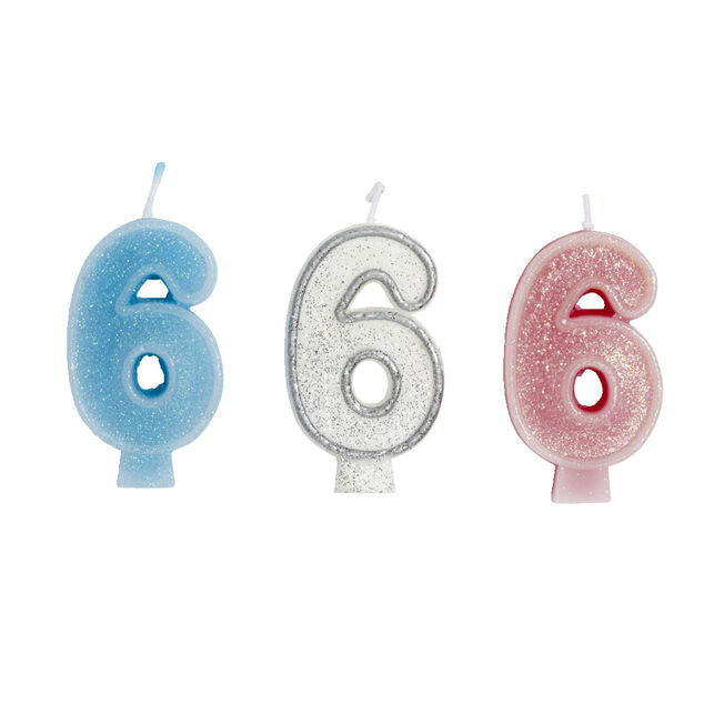 Bougie anniversaire chiffre 6