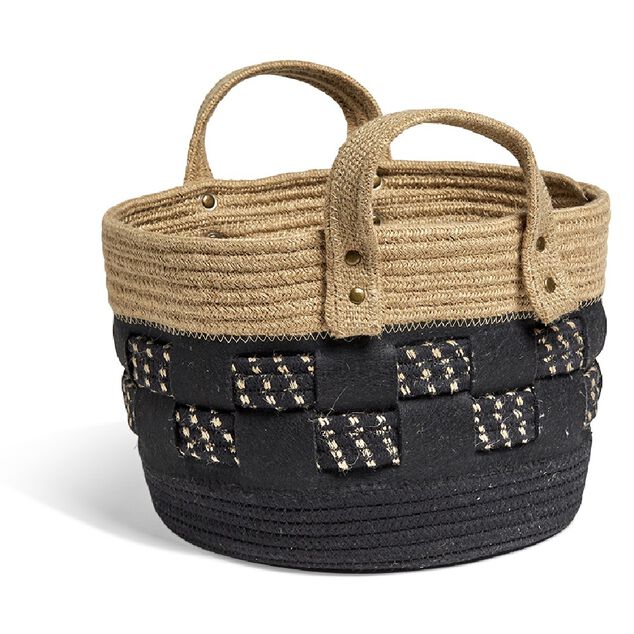 Pani&egrave;re bi-mati&egrave;re noire et naturelle &Oslash; 26 cm