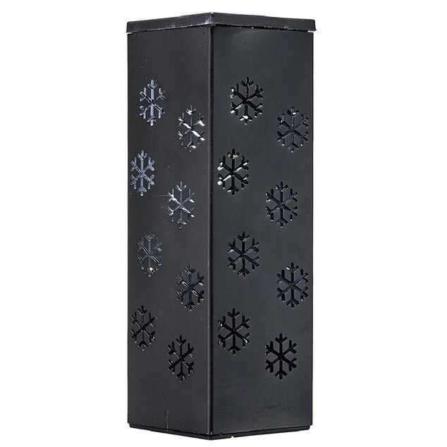 Lanterne solaire noire effet flamme