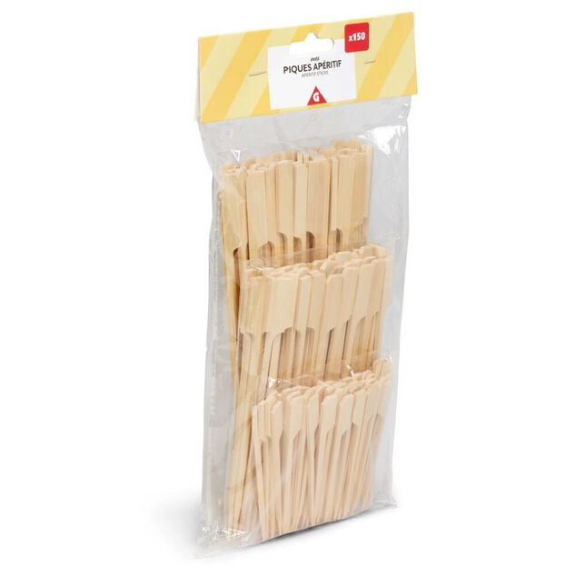 Lot de 150 piques d'ap&eacute;ritif en bambou