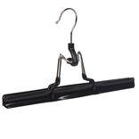 Cintre &agrave; pince acier rev&ecirc;tement plastique noir x2